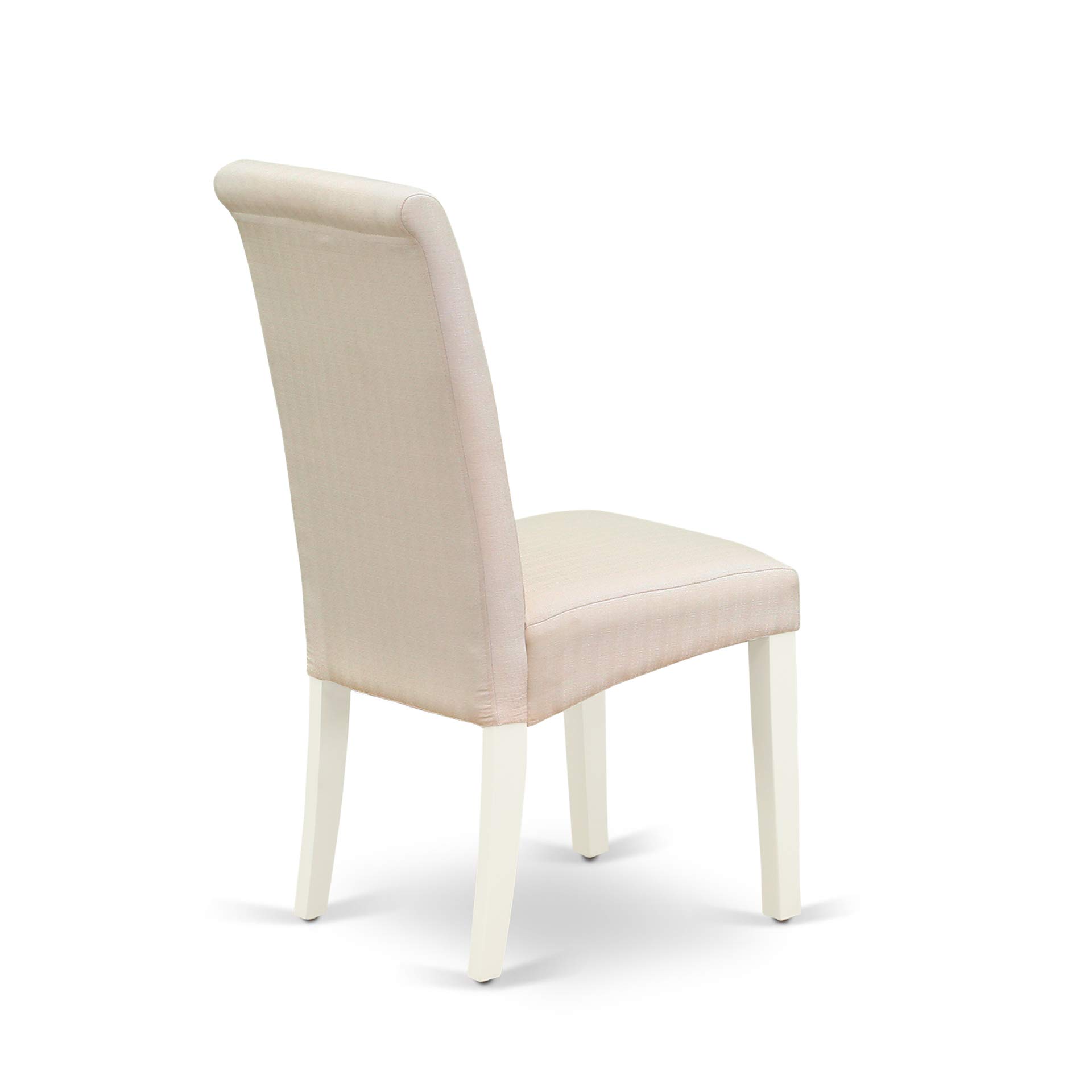 East West Furniture X027BA201-5 5-Piece Kitchen Dining Set - 40x72 Inch Rectangle Table with X-Legs & 4 Cream Fabric Chairs - Modern 4-Seater Table Set for Small Spaces - Perfect for Breakfast Nooks, Apartments, and Cozy Family Meals