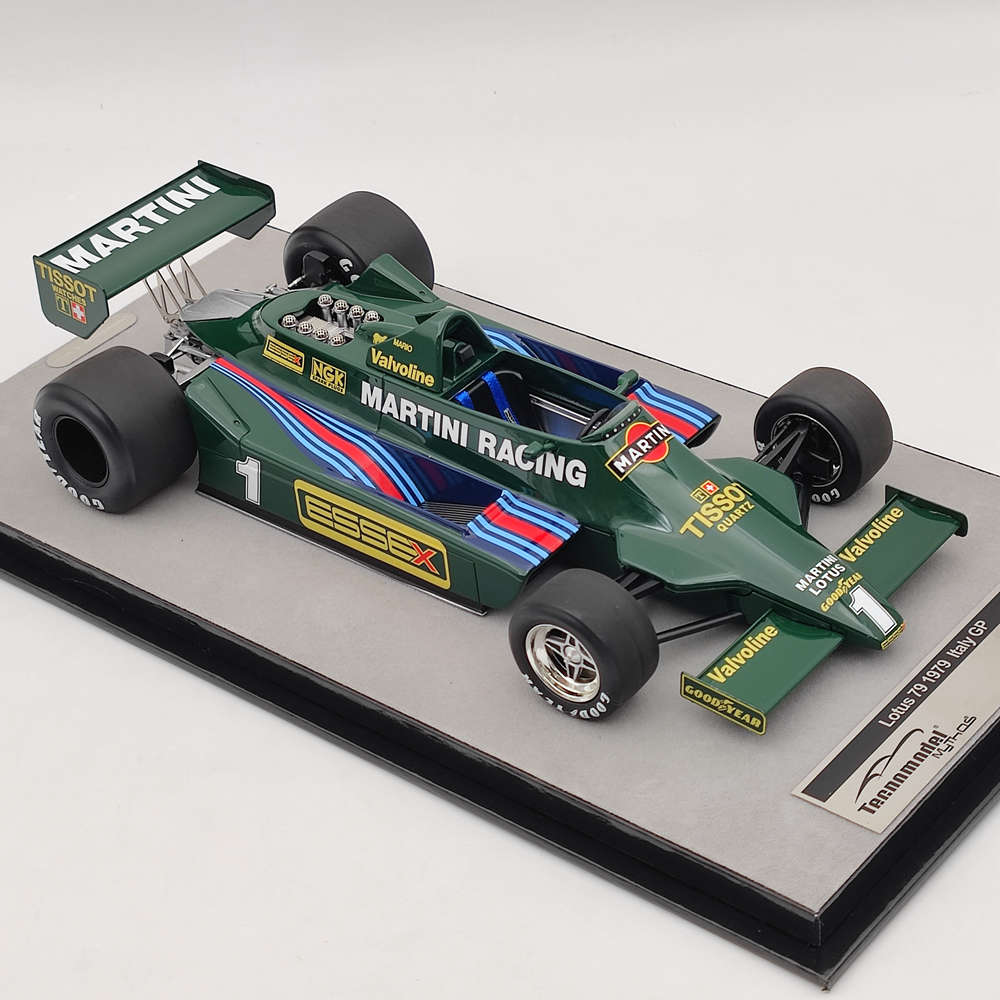 1/18 Tecno Mythos Series Lotus 79 1979 Italy GP Car #1 TM18 287A Resin Model Car - Collectible Racing Replica for Display & Enthusiasts