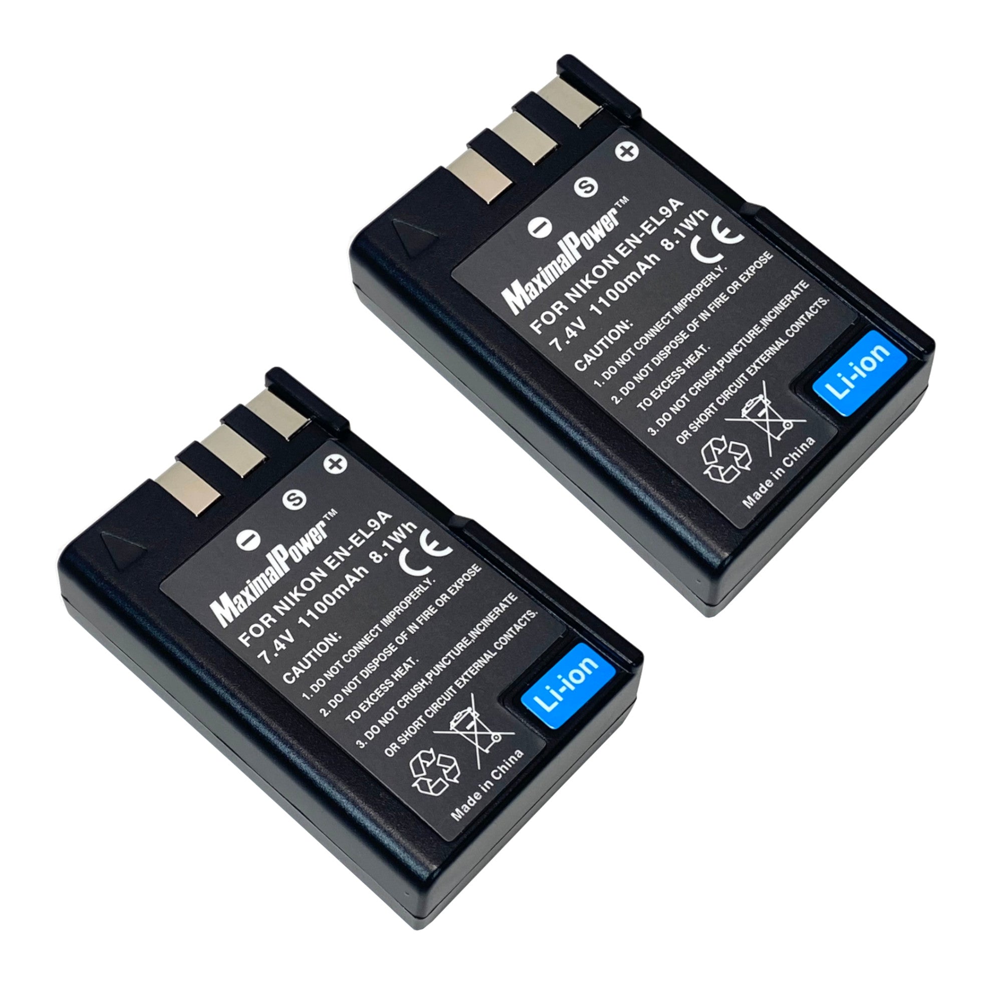 MaximalPower EN EL9 Replacement Battery for Nikon EN EL9/EN EL9a/EN EL9e - Compatible with Nikon D3000, D5000, D40, D40x, D60 DSLR Cameras - Perfect for Travel, Photography Sessions & Outdoor Shooting