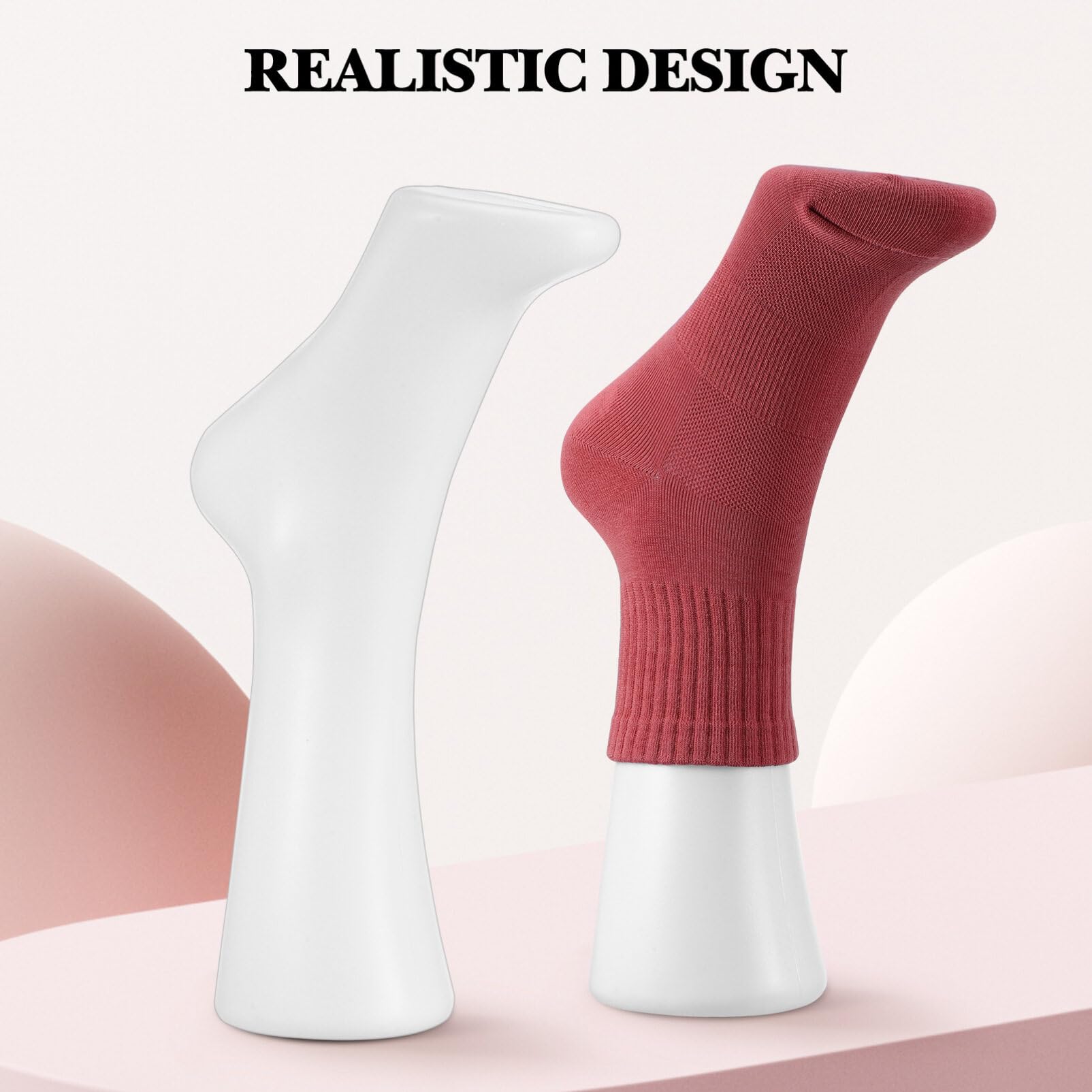 Alipis Plastic Foot Model Stand - Shoe & Sock Display Holder, Ankle Bracelet Mannequin for Retail Stores - Perfect for Footwear Boutiques, Jewelry Displays and Fashion Accessories Showcase