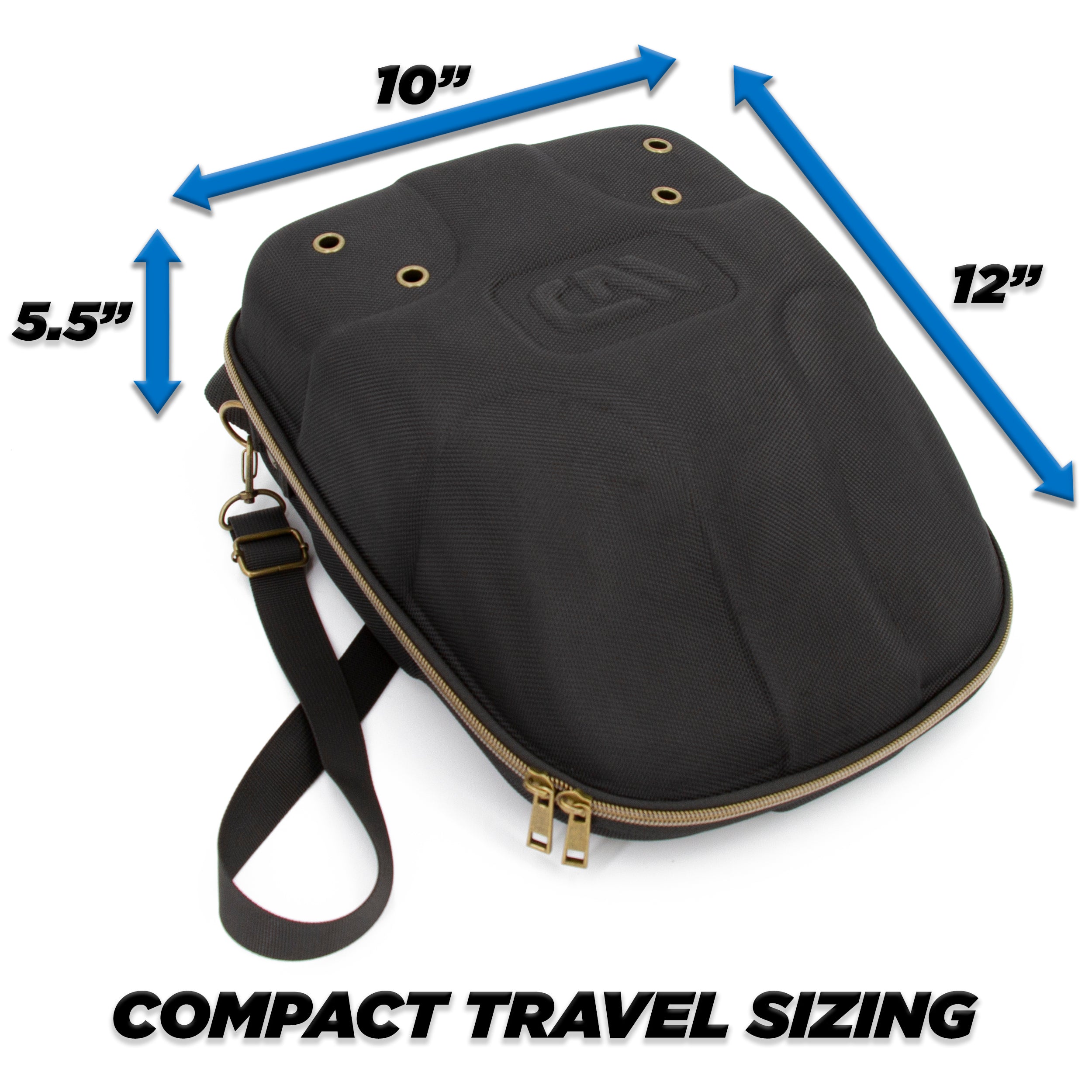 CASEMATIX Hard Shell Hat Travel Case for 6 Baseball Caps - Portable Cap Carrier with Shoulder Strap & Handle - Perfect for Airplane, Camping, and Sports Travel Accessories