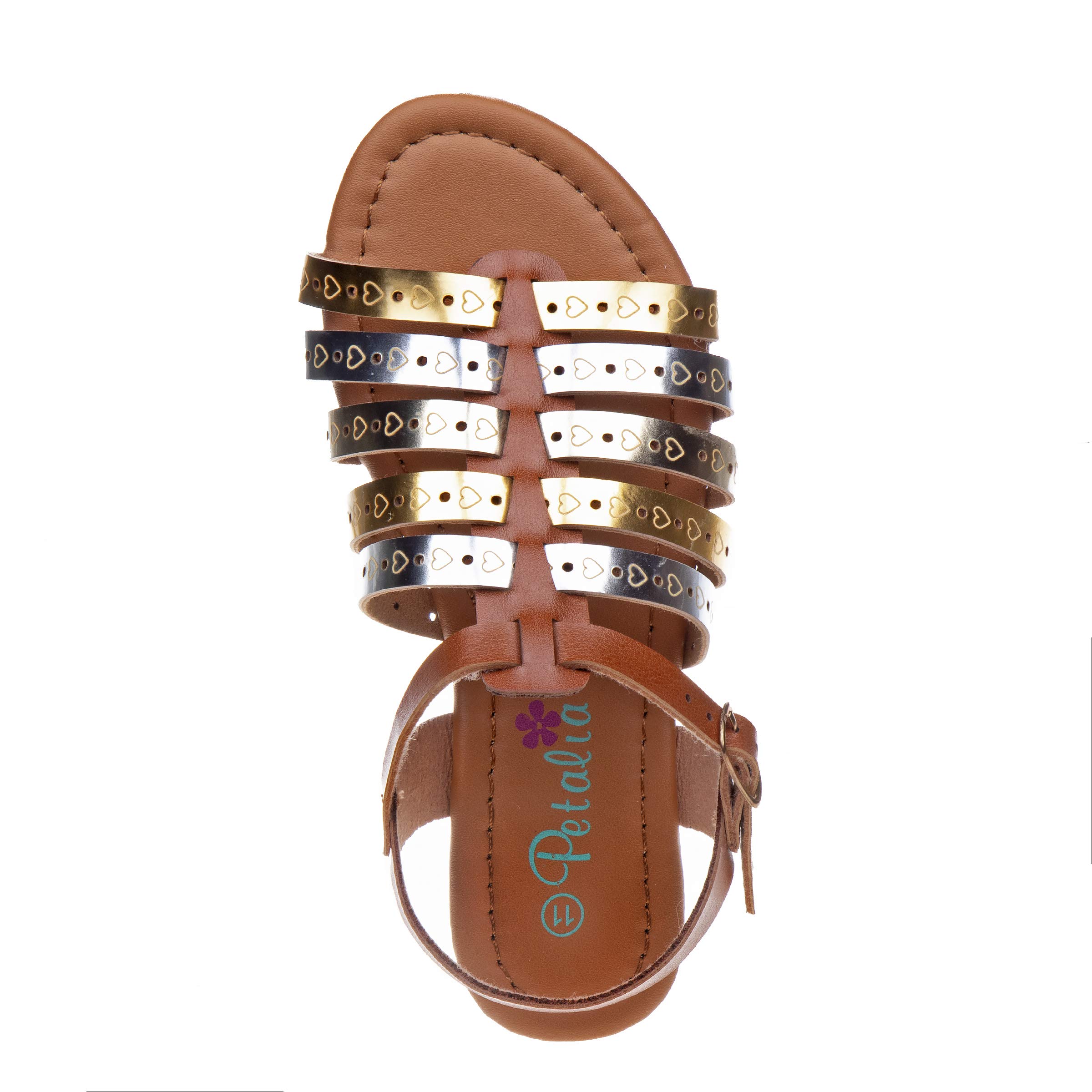 Josmo Girls Sydney Flat Sandal - Silver Glitter Comfortable Kids Sandals for Toddlers Size 4 | Perfect for Beach, Pool, and Summer Outdoor Play