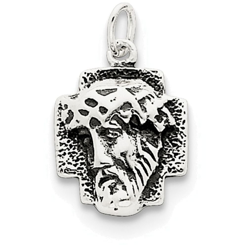 FJC Finejewelers Sterling Silver Antiqued Ecce Homo Medal Pendant Necklace with 18