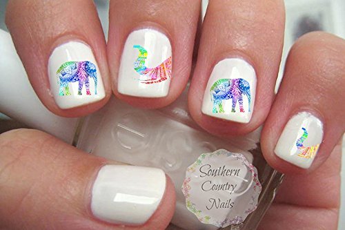 Elephant Nail Art Decals - Cute Animal Nail Stickers for Women | Waterproof DIY Nail Designs for Home, Party & Special Occasions