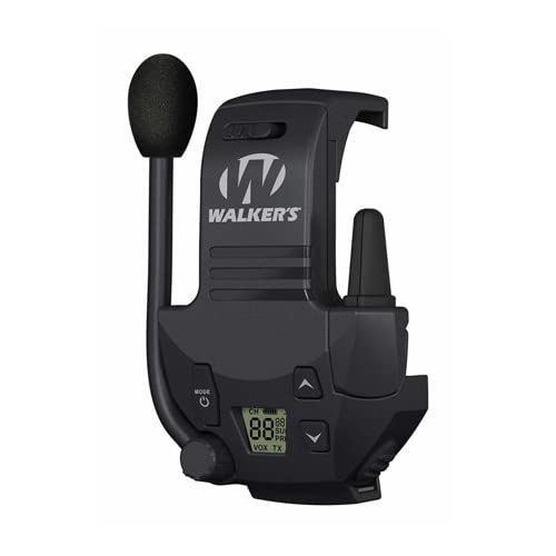 Walker's Razor Slim Shooting Earmuffs - Noise Cancelling Hearing Protection with Walkie Talkie & Safety Glasses Bundle for Hunting, Range Shooting & Outdoor Activities
