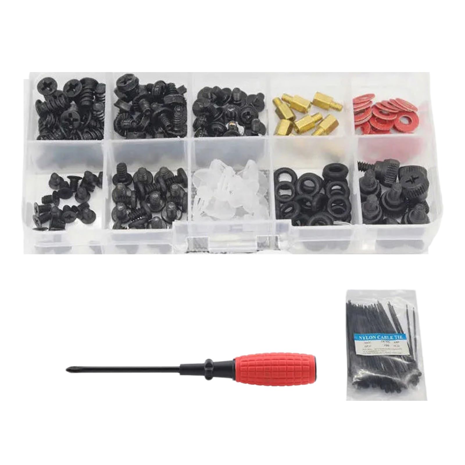 CYILPR 120pcs Computer Screw & Motherboard Standoffs Assortment Kit - M3/M4/M5 Screws for Hard Drives, PC Case, SSD Mounting - Anti-Rust Stainless Steel - DIY Computer Building & Repair Accessories (Perfect for Gaming PC Setup & Laptop Upgrades)