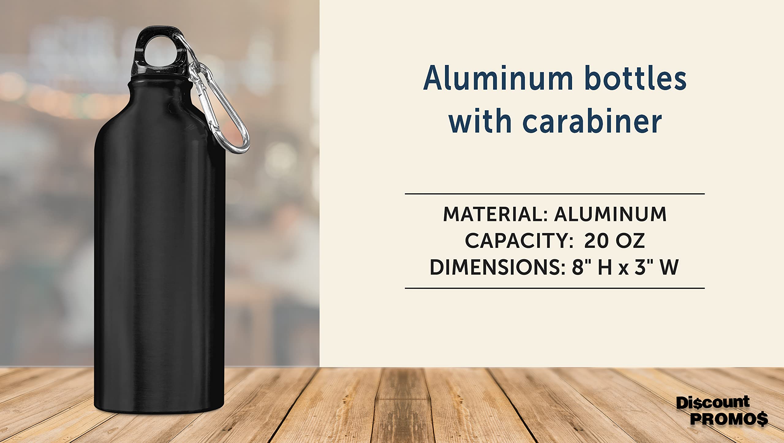20 oz Aluminum Water Bottles Set of 10 - Bulk Pack Reusable Sports Bottles for Gym, Hiking, Camping & Outdoor Activities - BPA-Free Black Water Bottles for Fitness, Work & Travel