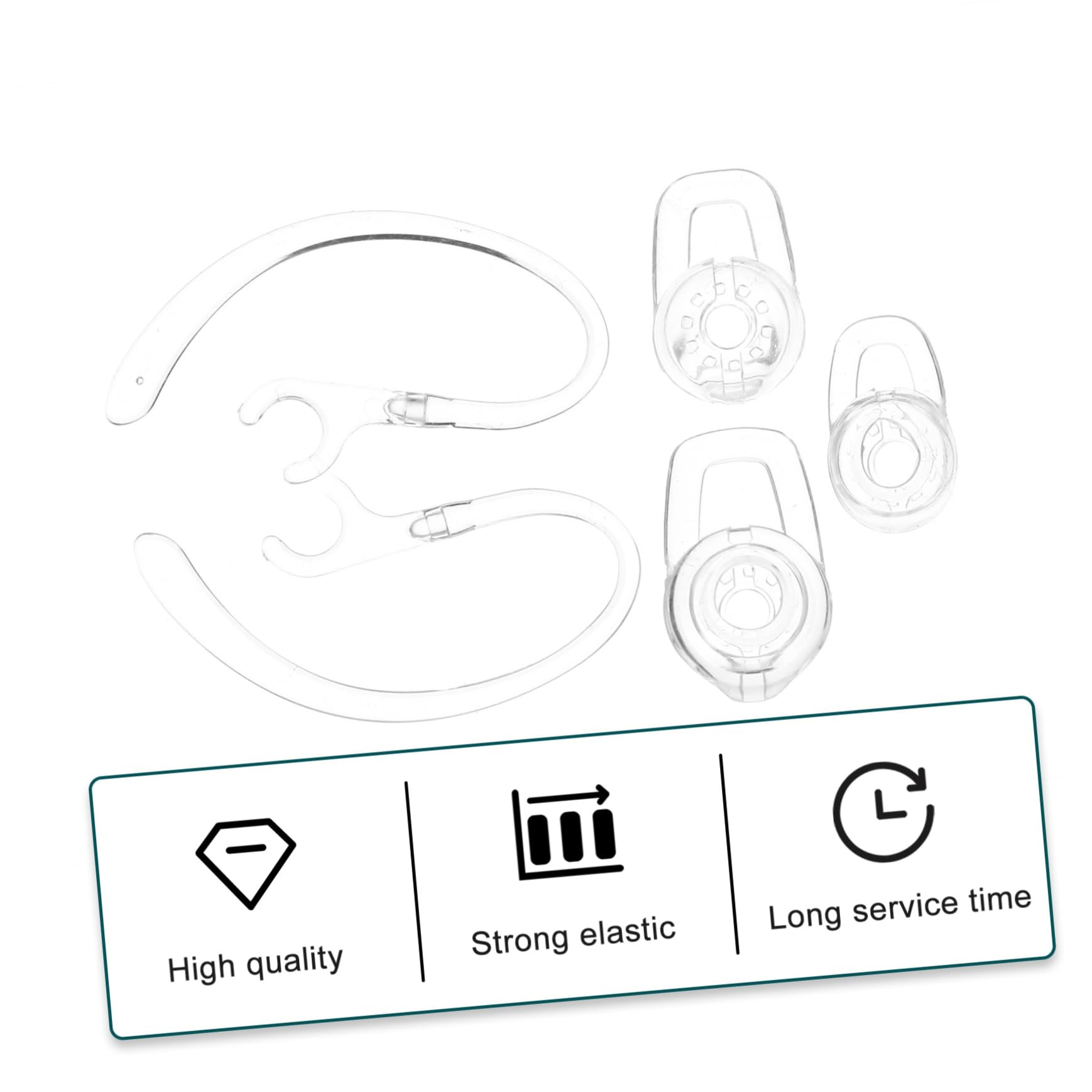 Angoily 40 Pcs Universal Replacement Ear Hooks for Earbuds - Soft Silicone Earphone Hooks Compatible with Most Wireless Earbuds - Perfect for Running, Workouts, and Sports Activities
