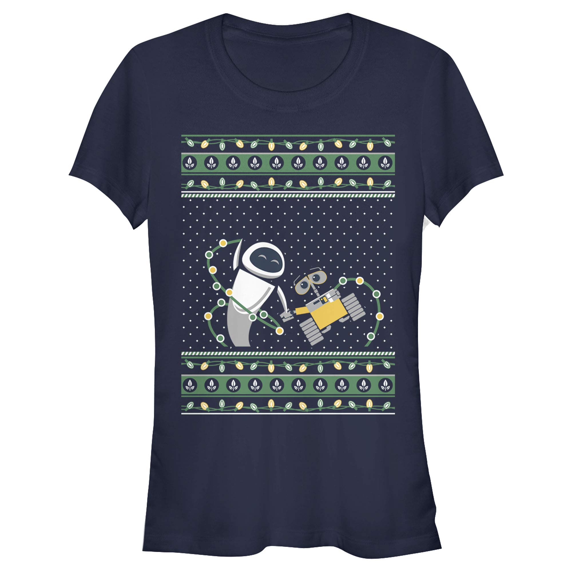 Junior's Wall-E Ugly Christmas Robots Graphic T-Shirt for Kids - Fun Holiday Party Outfit & Disney Pixar Fan Gift
