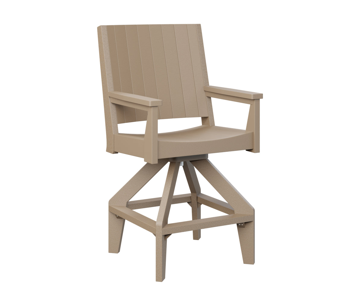 Berlin Gardens Mayhew Chat Swivel Bar Chair - Adjustable Height Counter Stool for Kitchen Island, Breakfast Nook & Home Bar - Comfortable Modern Swivel Seat with Back Support