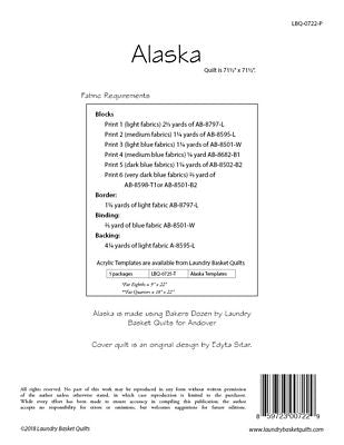 PATTERN, ALASKA Quilt Design by Edyta Sitar for Laundry Basket Quilts - Perfect for Quilting Projects, Home Decor & DIY Crafting