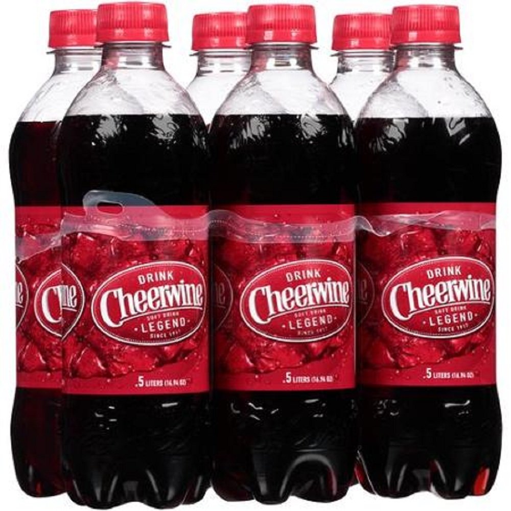 Cheerwine Cherry Soda - 24 Pack of 16.9 Oz Bottles | Premium Cherry Flavored Soft Drink | Perfect for BBQs, Parties & Summer Refreshment