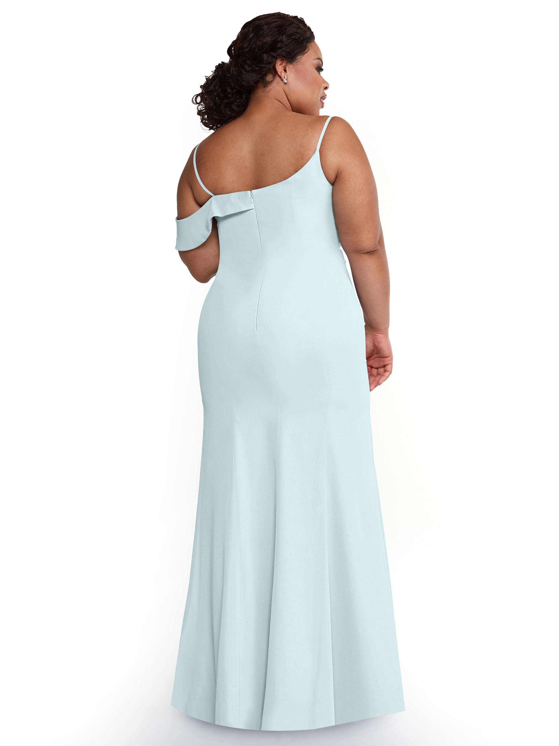 Elegant One Shoulder Chiffon Bridesmaid Dress 80153 - Fit & Flare Style for Weddings, Prom, Formal Events - Plus Size Available