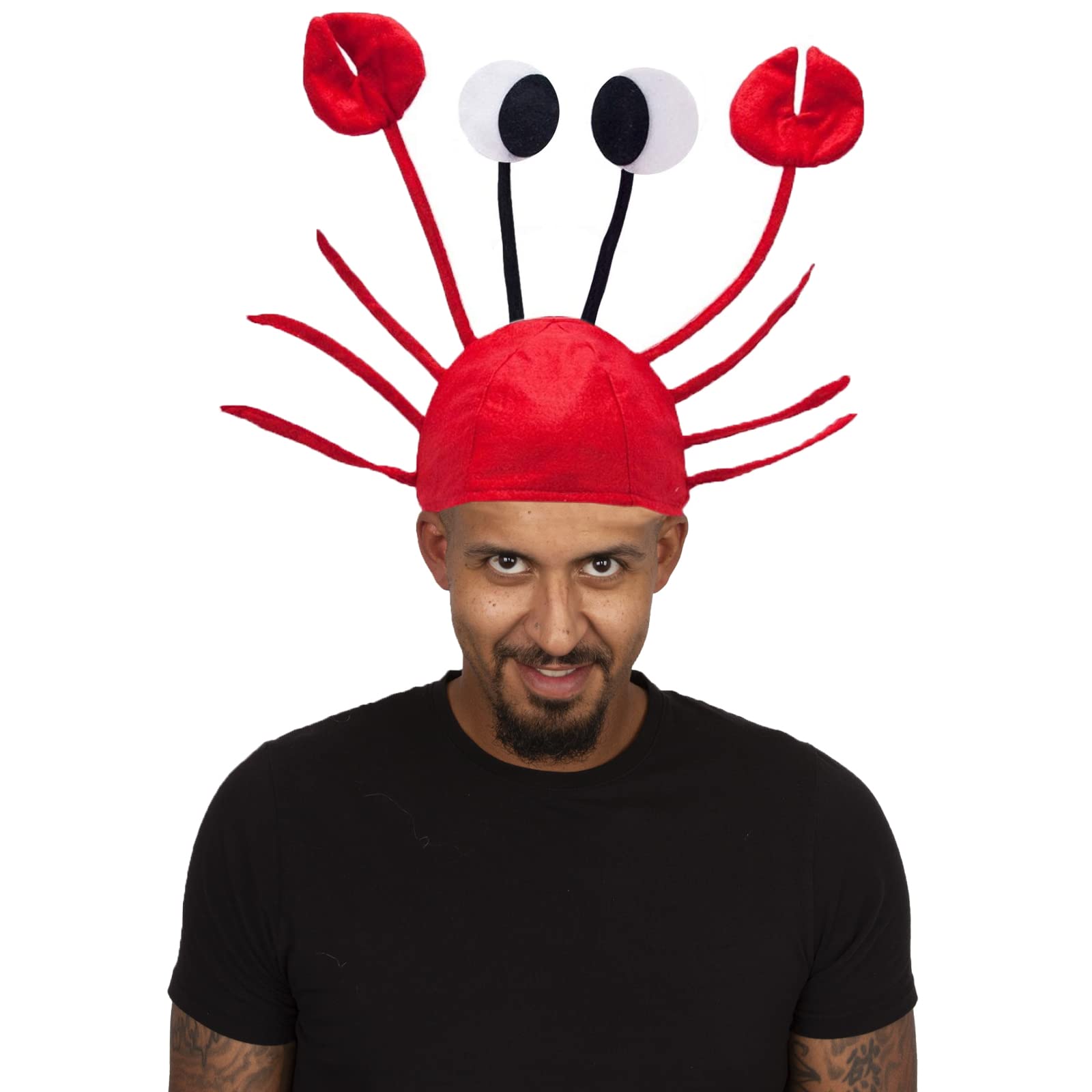 Funny Crab Hat for Adults & Kids - Ocean Animal Costume Hats for Under the Sea Party, Halloween, Cosplay, and Beach Theme Events - Crawfish & Fish Hats Collection by Funny Party Hats