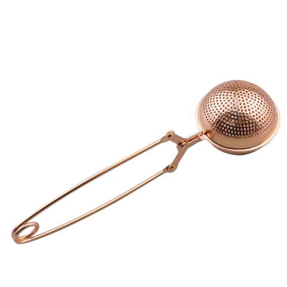 Nouler Stainless Steel Tea Infuser with Handle - Rose Gold Fine Mesh Tea Ball Strainer for Loose Leaf Tea | Perfect for Home, Office & Travel Use