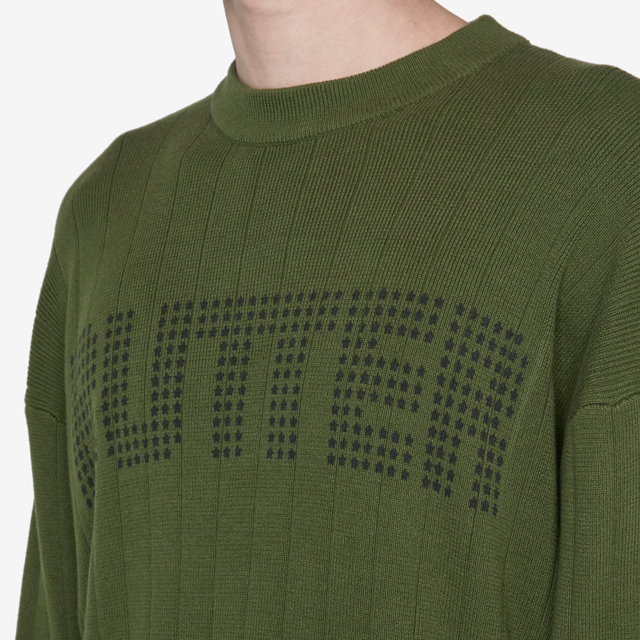 Stars Ribbed Knitted Sweater for Women - Cozy Winter Pullover with Foliage Pattern - Perfect for Casual Outfits, Office Wear & Holiday Gatherings
