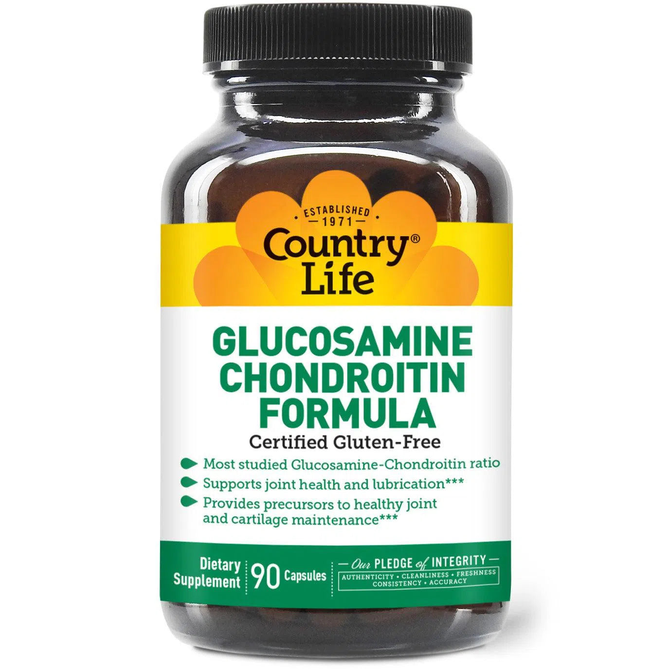 Country Life Glucosamine Chondroitin Formula - Joint Support Supplement for Mobility & Flexibility - Ideal for Active Adults, Athletes & Seniors