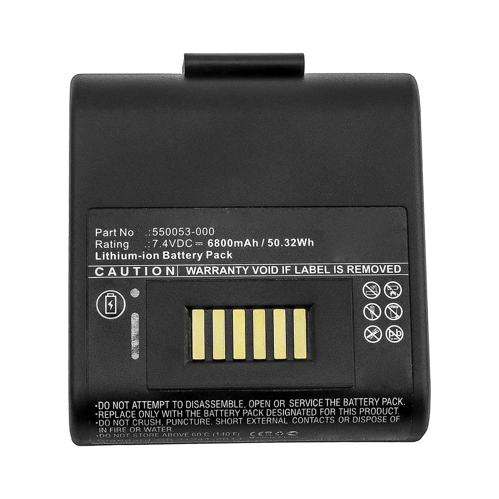 Synergy Digital Printer Battery - 7.4V 6800mAh Li-ion Replacement Battery for Honeywell 550053-000 Printer | Long-Lasting Power Supply for Barcode Scanners & Mobile Printers in Warehouses & Retail Stores