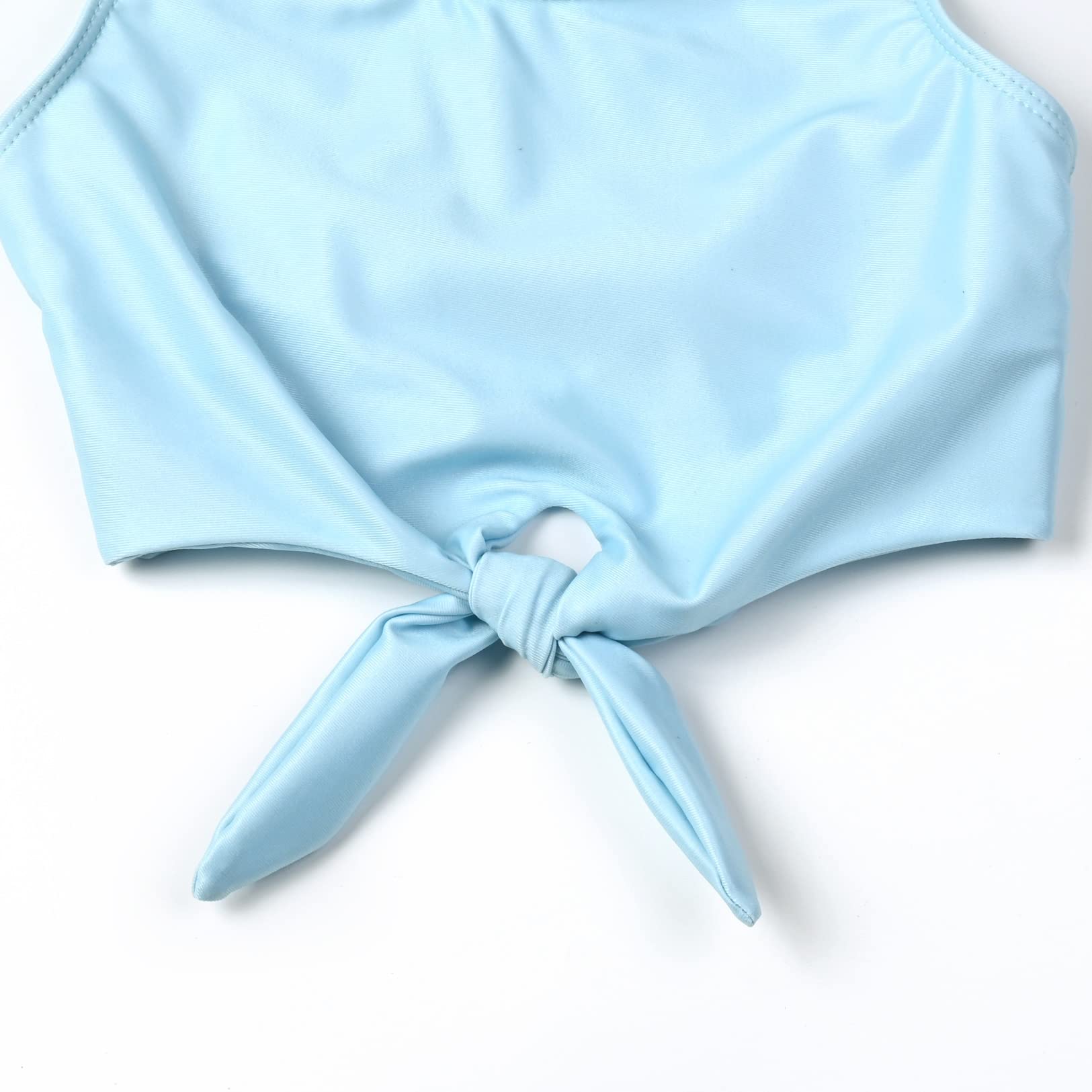 Mirawise Girls Two Piece Swimsuits - Tie Front Bikini Set for Beach & Pool - Cute Bathing Suits for Kids Ages 4-13 Years - Perfect for Summer Vacation, Swimming Lessons & Family Outings