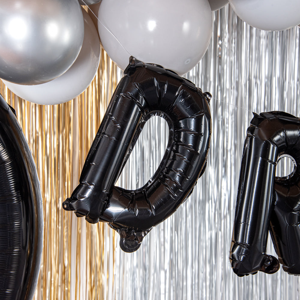 Balloonify Black Mylar Letter D Balloon - 16 Inch Large Foil Alphabet Balloon for Birthday Party Decorations, Baby Showers, Graduation Celebrations & Photo Backdrops (1 Count Box)