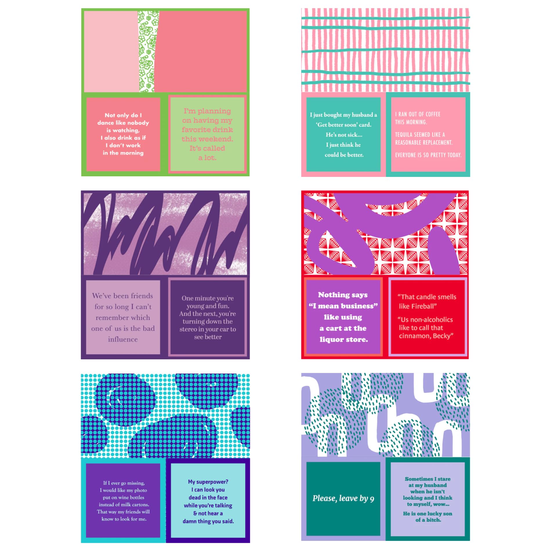 Premium 6-Pack Cocktail Napkins for Experienced Drinkers - Humorous Sayings & Modern Art Design, 20-Pack 5x5 Inch Funny Party Napkins - Perfect for Cocktail Parties, Bars, and Social Gatherings