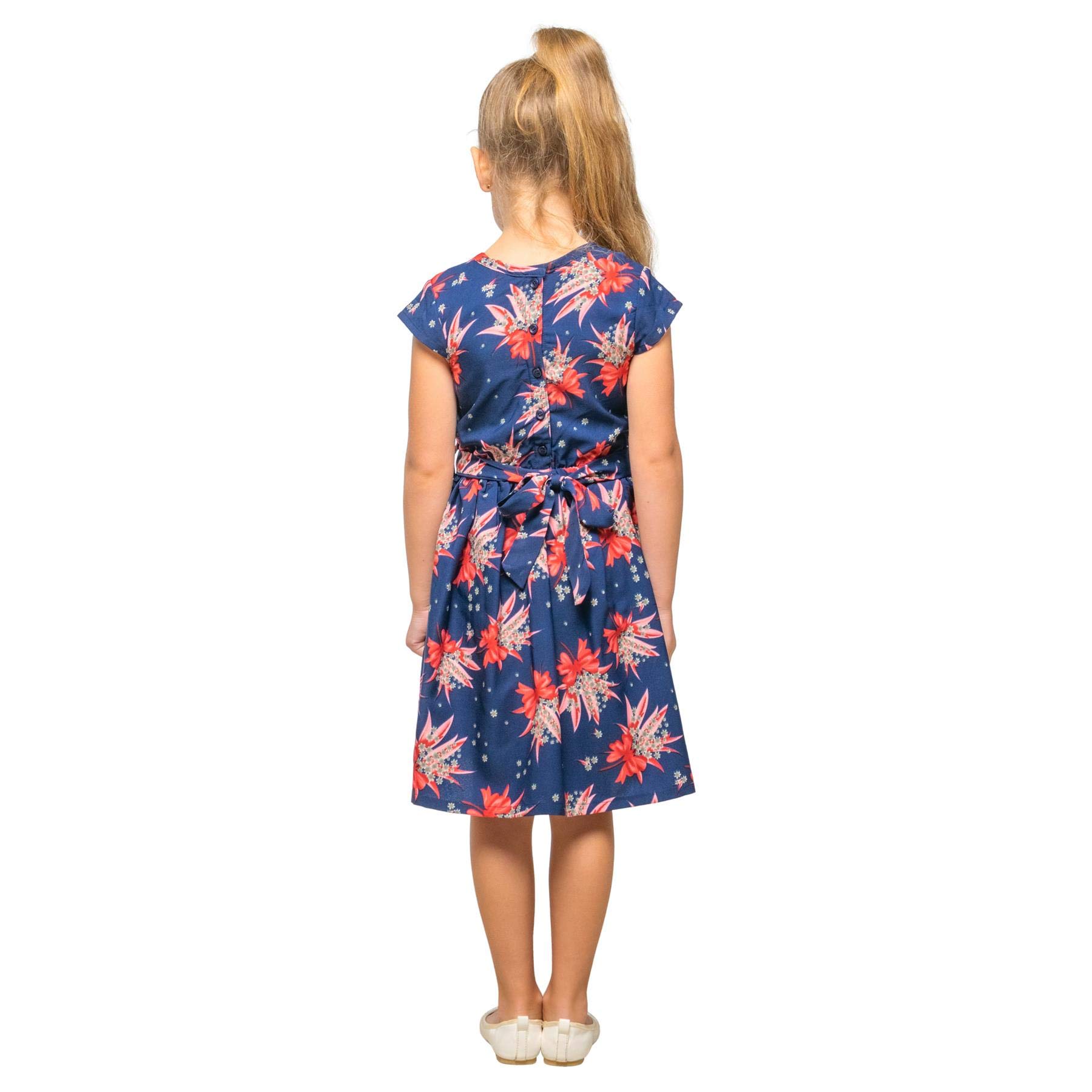 Miss Lavish London Girl Casual Dress - Peter Pan Collar Sleeveless Summer Party Dress for Kids Ages 3-12 | Perfect for Birthday Parties, School Events & Family Outings