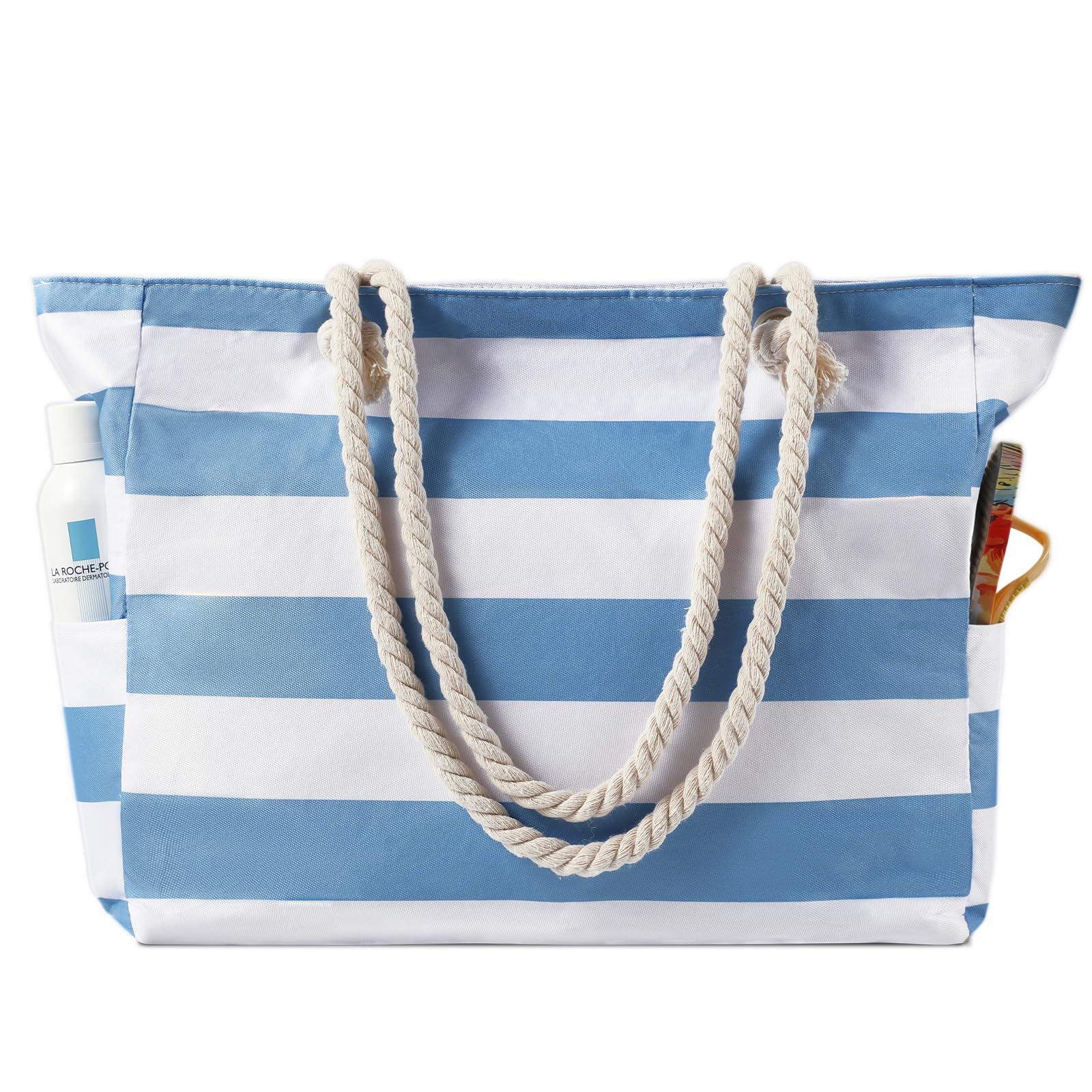 Waterproof Beach Bags for Women - Large Sandproof Tote with Zipper for Swimming, Pool & Travel | Perfect for Beach Vacations, Summer Outings & Water Activities