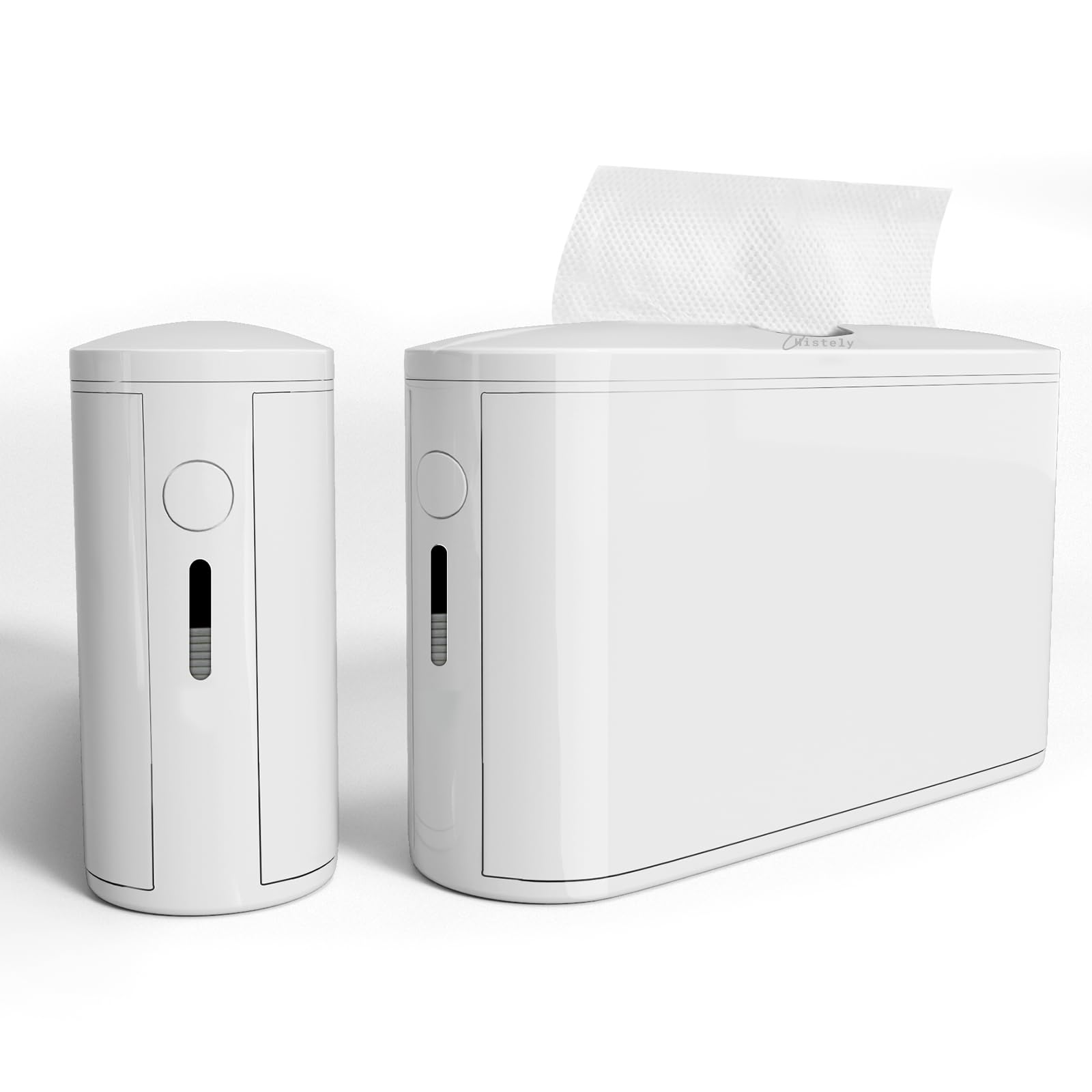Commercial Paper Towel Dispenser Countertop with Refill Reminder - White Multifold Hand Towel Holder for Bathroom, Office, Hotel & Home Use - Ideal for Kitchen, Restaurant, and Public Restrooms