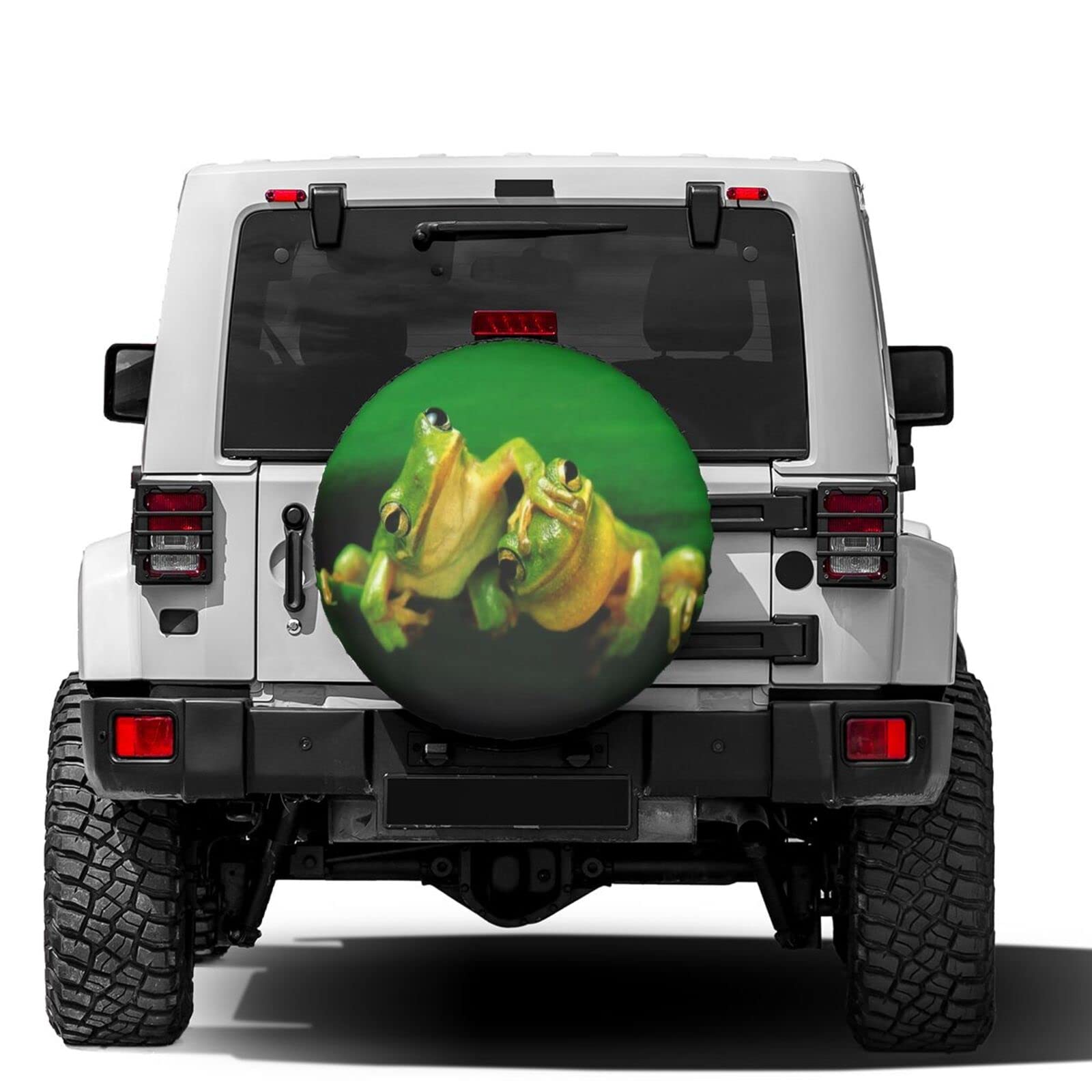 Funny Cute Frog Spare Tire Cover - Waterproof Dust-Proof 16 Inch Wheel Cover for Trailers, RVs, SUVs & Trucks - Perfect for Outdoor Camping & Road Trips