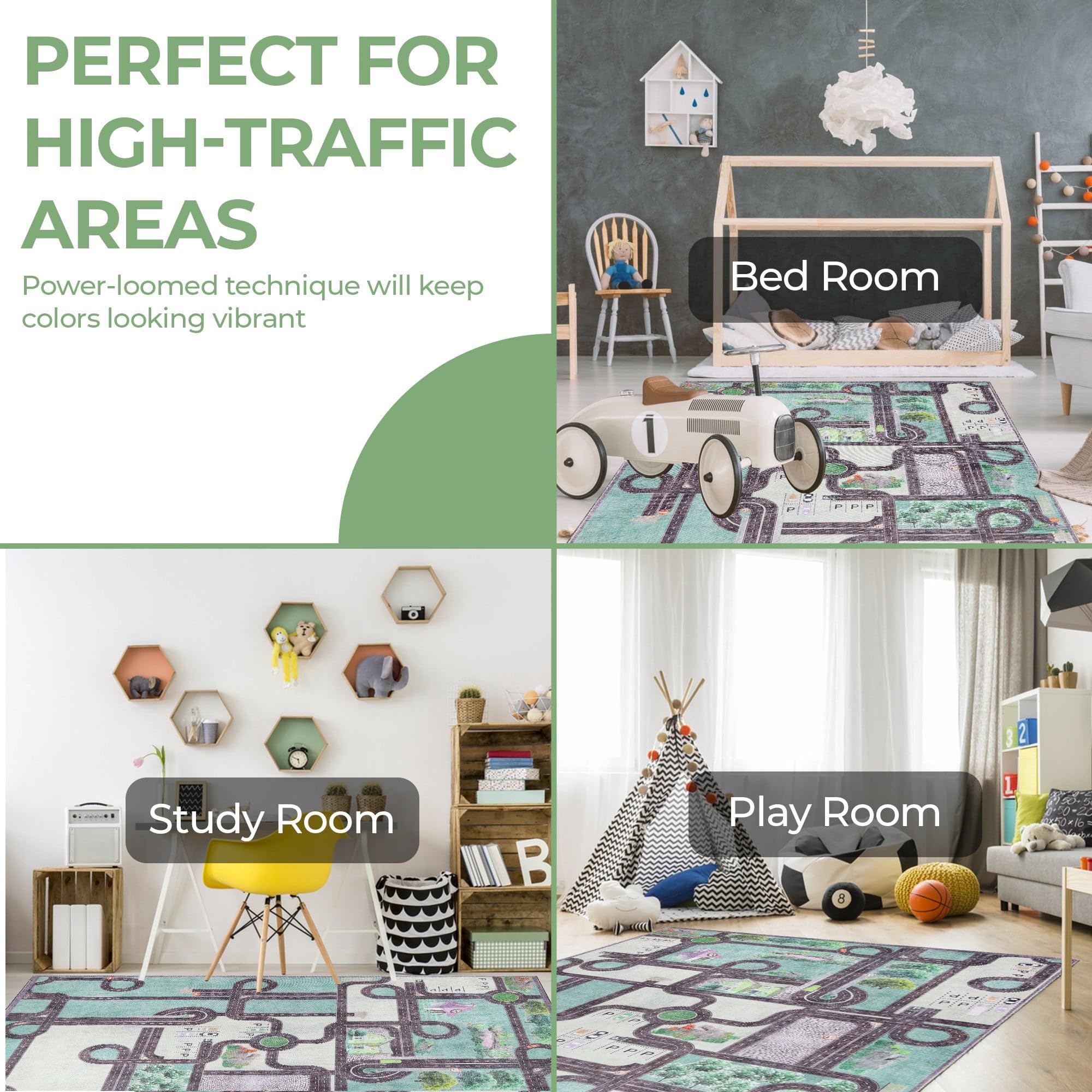 BNM Kids Multi-Color Playmat - 5' x 7' 6