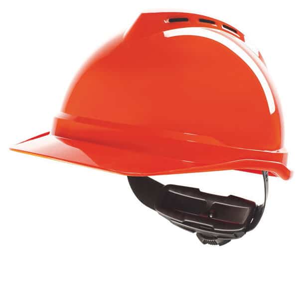 MSA V-Gard 500 Safety Helmet - ANSI/ISEA Z89.1 Certified Hard Hat for Construction, Industrial & Work Sites - Lightweight & Durable for Outdoor Work & Safety Protection