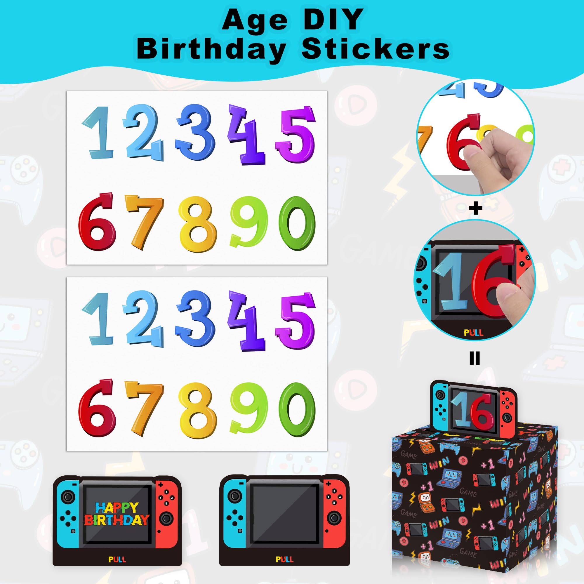100Pcs Transparent Money Pull Gift Bags - Fun Birthday Cash Gift Set for Gamers & Game Lovers - Perfect for Surprise Money Gifts, Parties & Special Occasions - Great Birthday Present for Women & Men