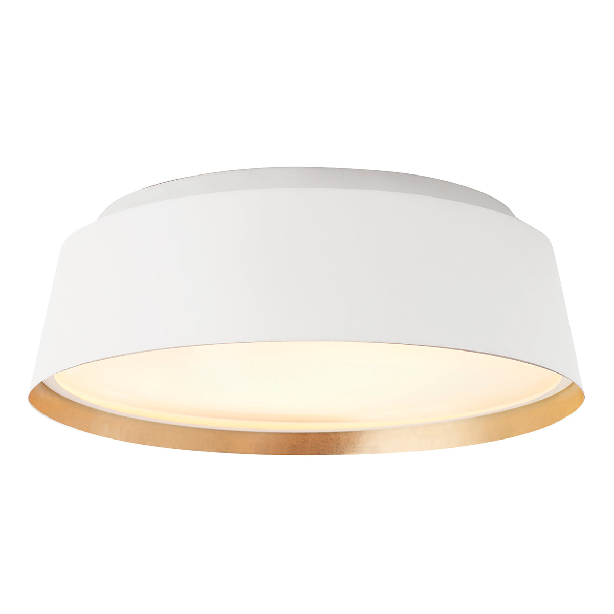 Asher 3-Light Flush Mount Ceiling Light Fixture - Midnight Black & Gold / Matte White & Gold - E14 Bulb Base - Perfect for Bedroom, Living Room, or Dining Room Lighting