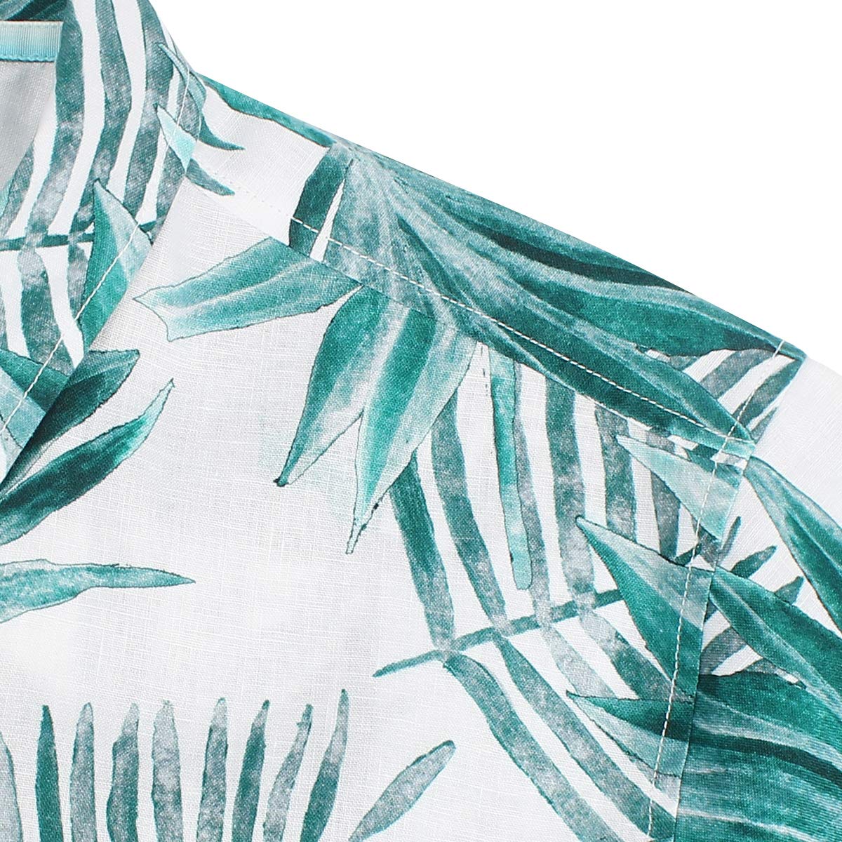 **Men's Hawaiian Shirts - Linen Short Sleeve Button Down Beach Shirts for Casual & Relaxed Fit - Tropical Printed Shirt for Vacation, Summer, and Beach Outings**