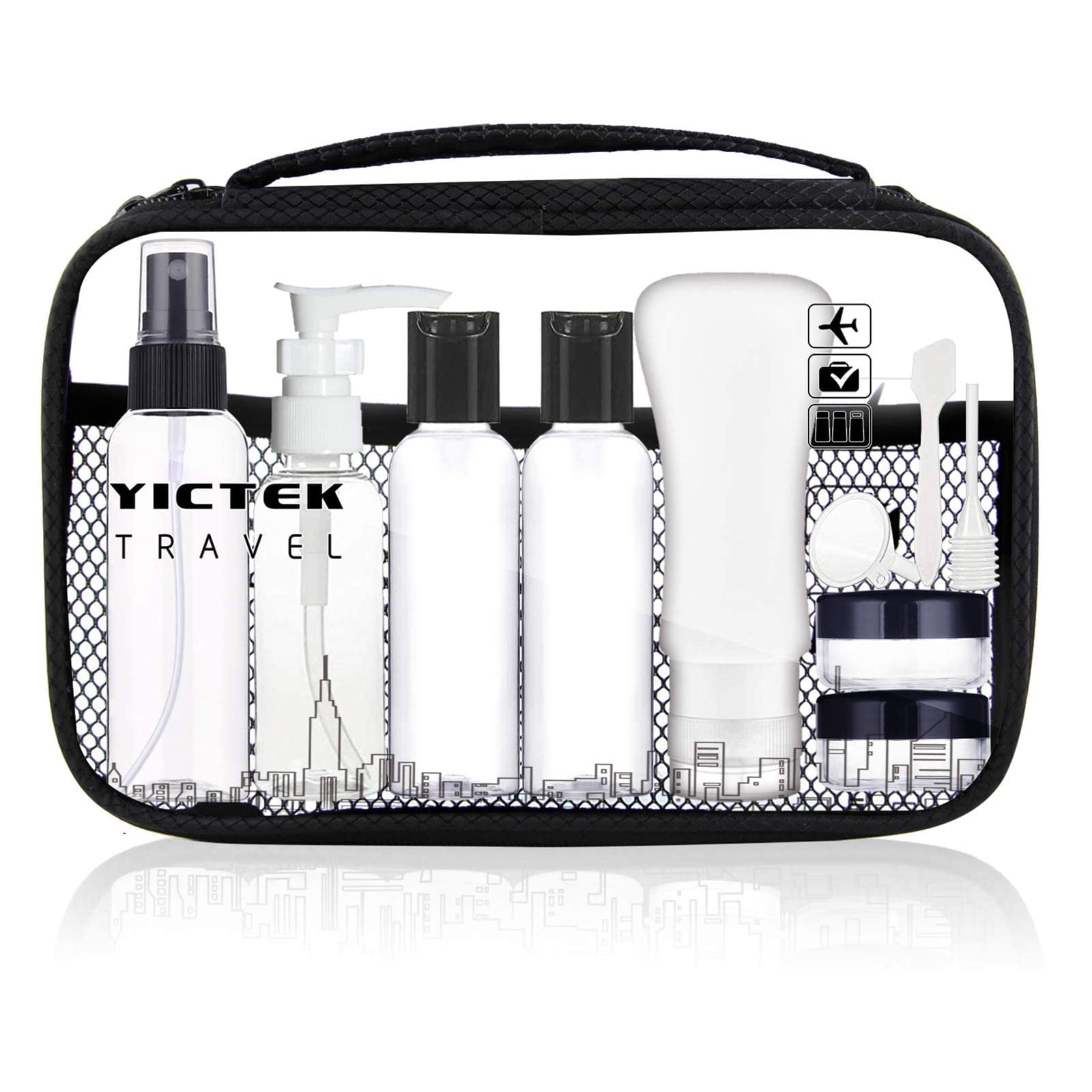 100ml/3.4oz Empty Plastic Travel Bottles Set - Leak Proof Squeeze Containers for Toiletries | Perfect for Shampoo, Lotion & Cosmetics on Airplane, Gym & Vacation