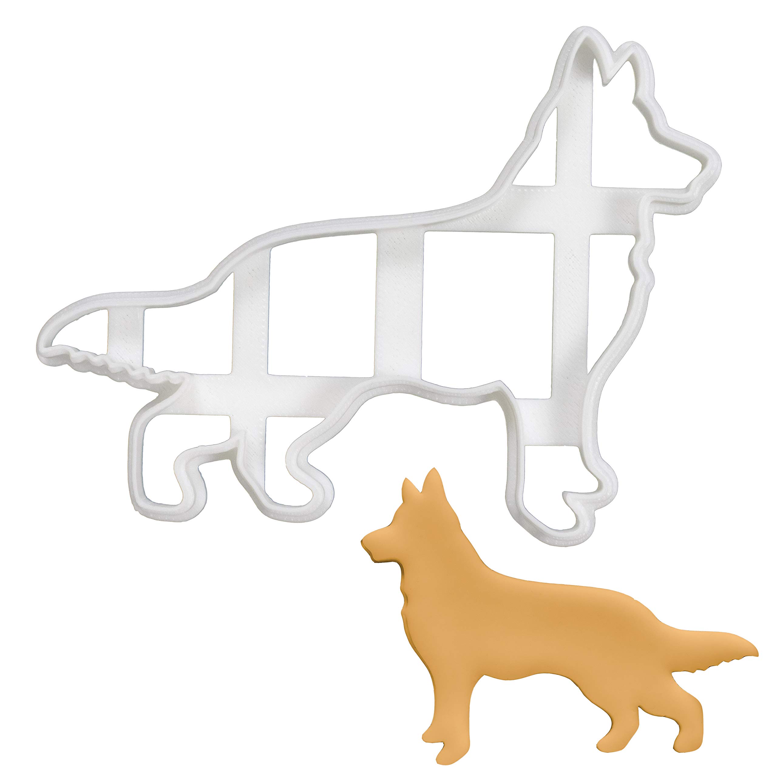 German Shepherd Dog Cookie Cutter - Stainless Steel 3D Dog Bone Shaped Baking Tool for DIY Cookies, Cakes & Pet Treats - Perfect for Dog Lovers, Birthday Parties & Holiday Baking