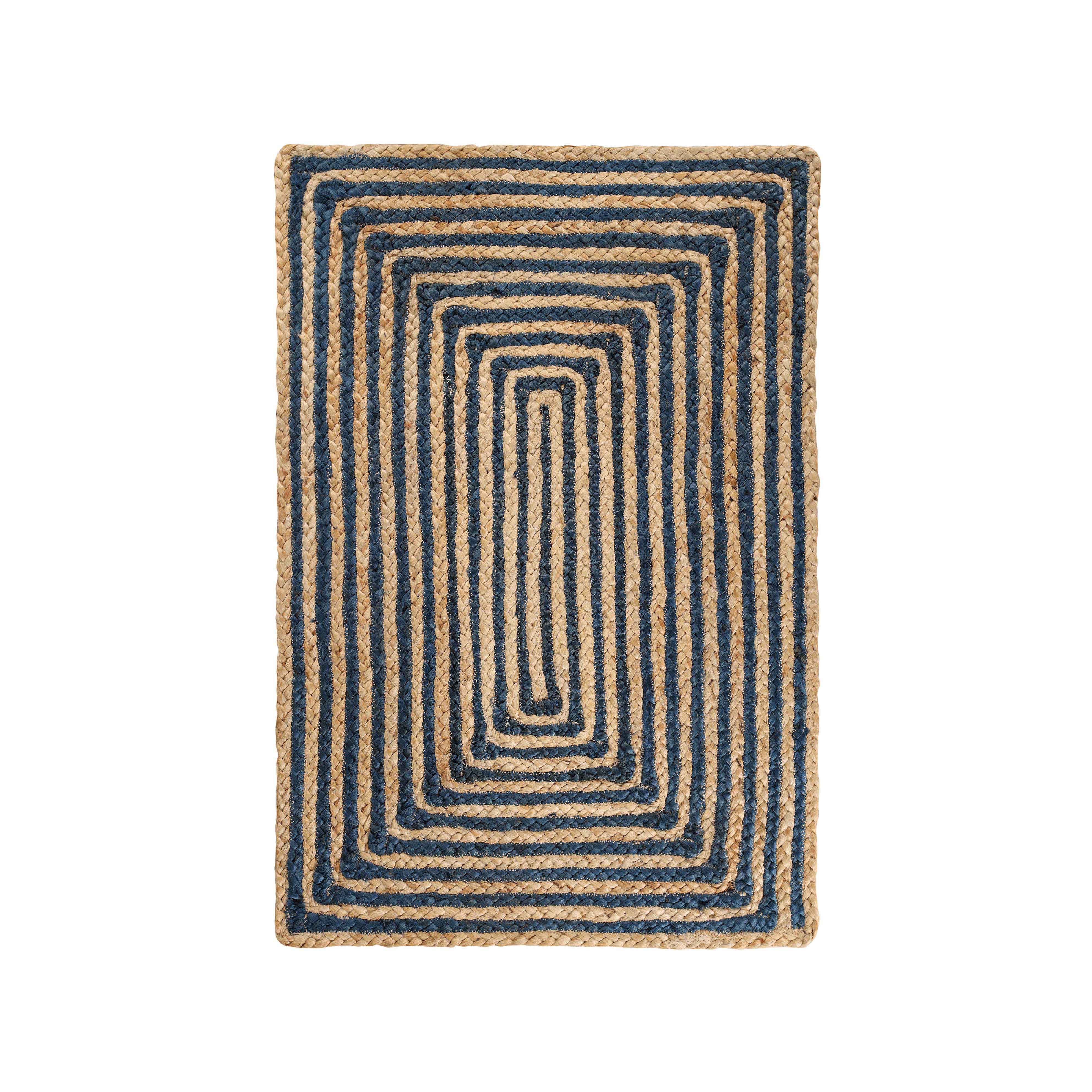 Braided Jute Reversible Handwoven Rug - Natural Fiber Indoor/Outdoor Area Rug for Living Room, Bedroom, Patio & Deck - Eco-Friendly Home Decor