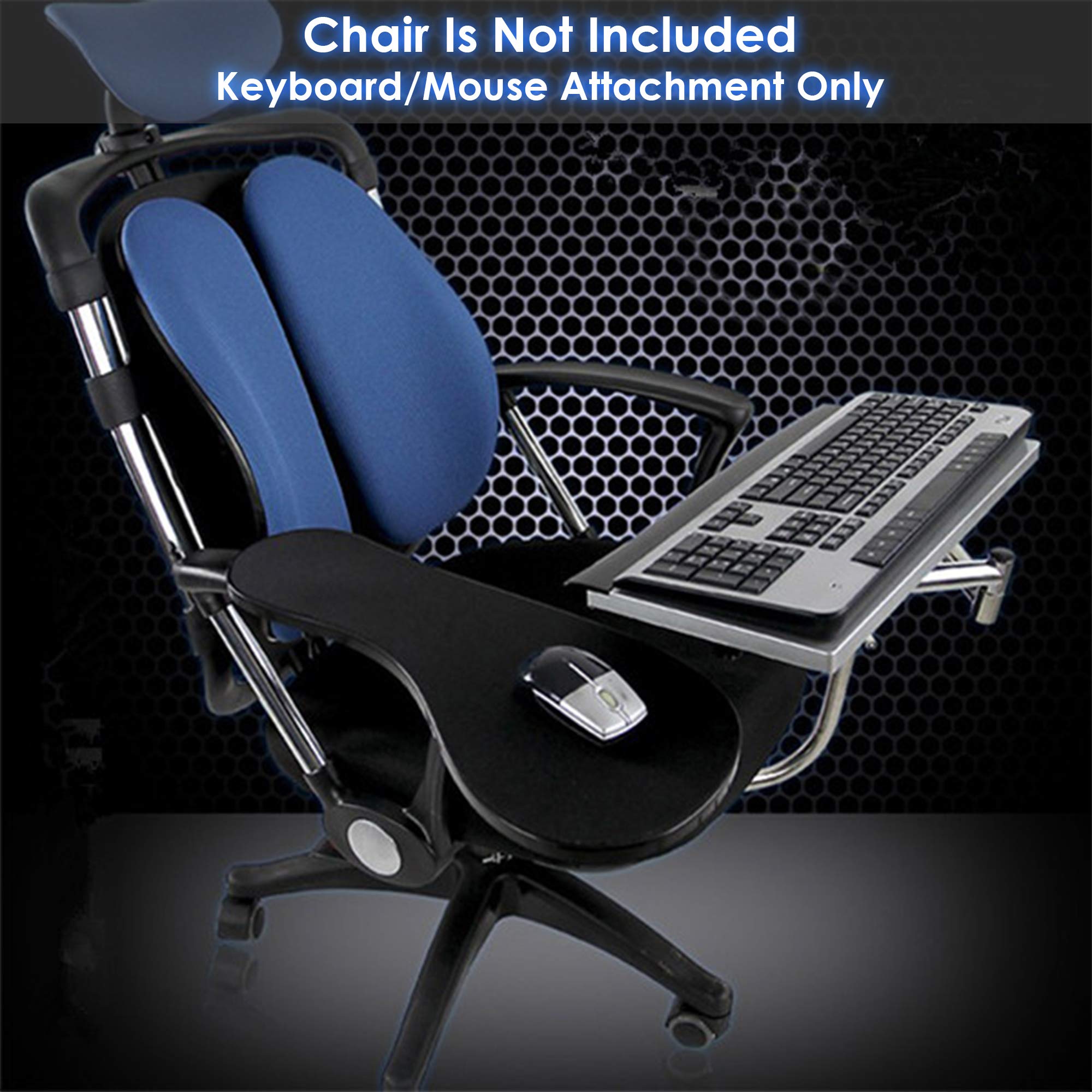 Ergonomic Computer Keyboard Stand & Laptop Mouse Mount for Workstation - Adjustable Gaming Desk Organizer with 1.96