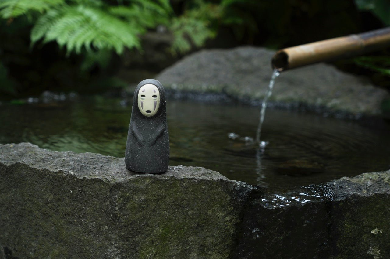 No Face Figurine from Spirited Away - Shigarayaki Ceramic Collectible by Meizan Togyo | Anime Decor, Studio Ghibli Gift, Japanese Culture Display