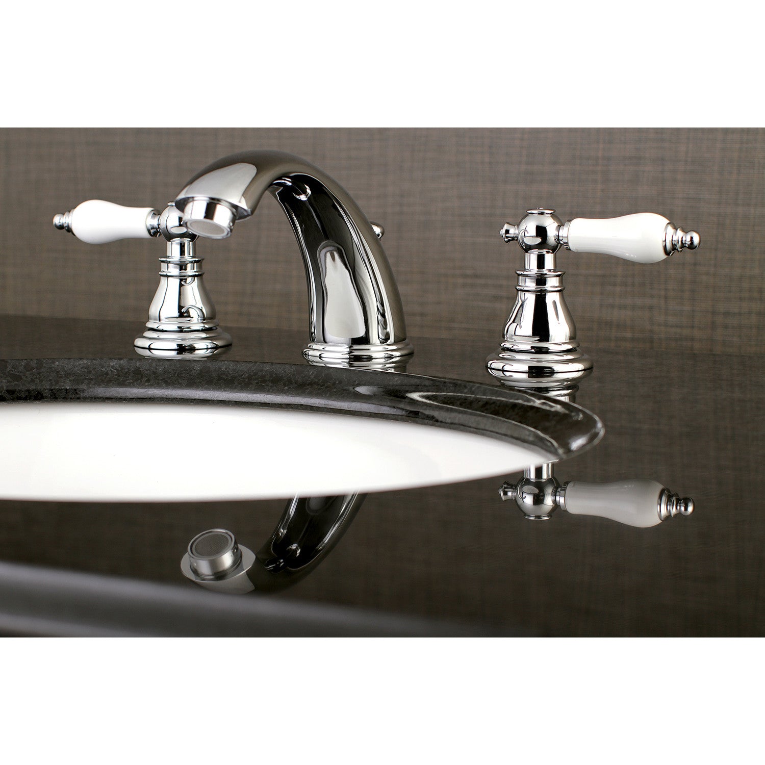 American Patriot KB961APL 3-Hole Widespread Bathroom Faucet - Two Handle Deck Mount with Pop-Up Drain, Polished Chrome - Perfect for Modern Bathroom Renovations and Home Upgrades