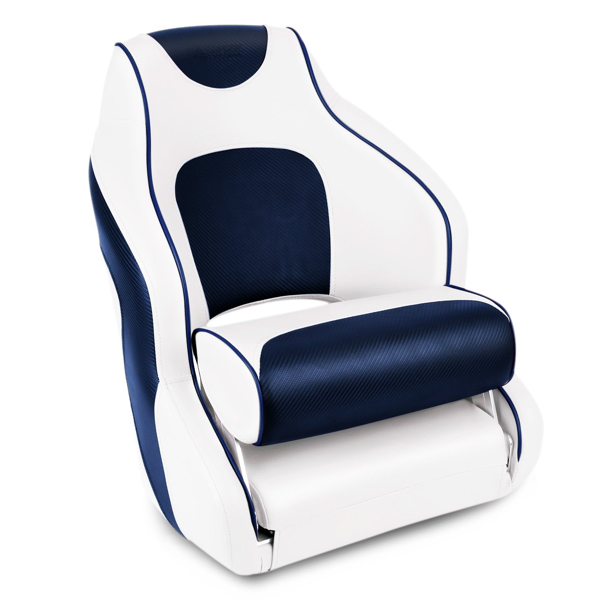 Premium Two-Tone Boat Seat - Flip-Up Captain's Bucket for Sports Boating