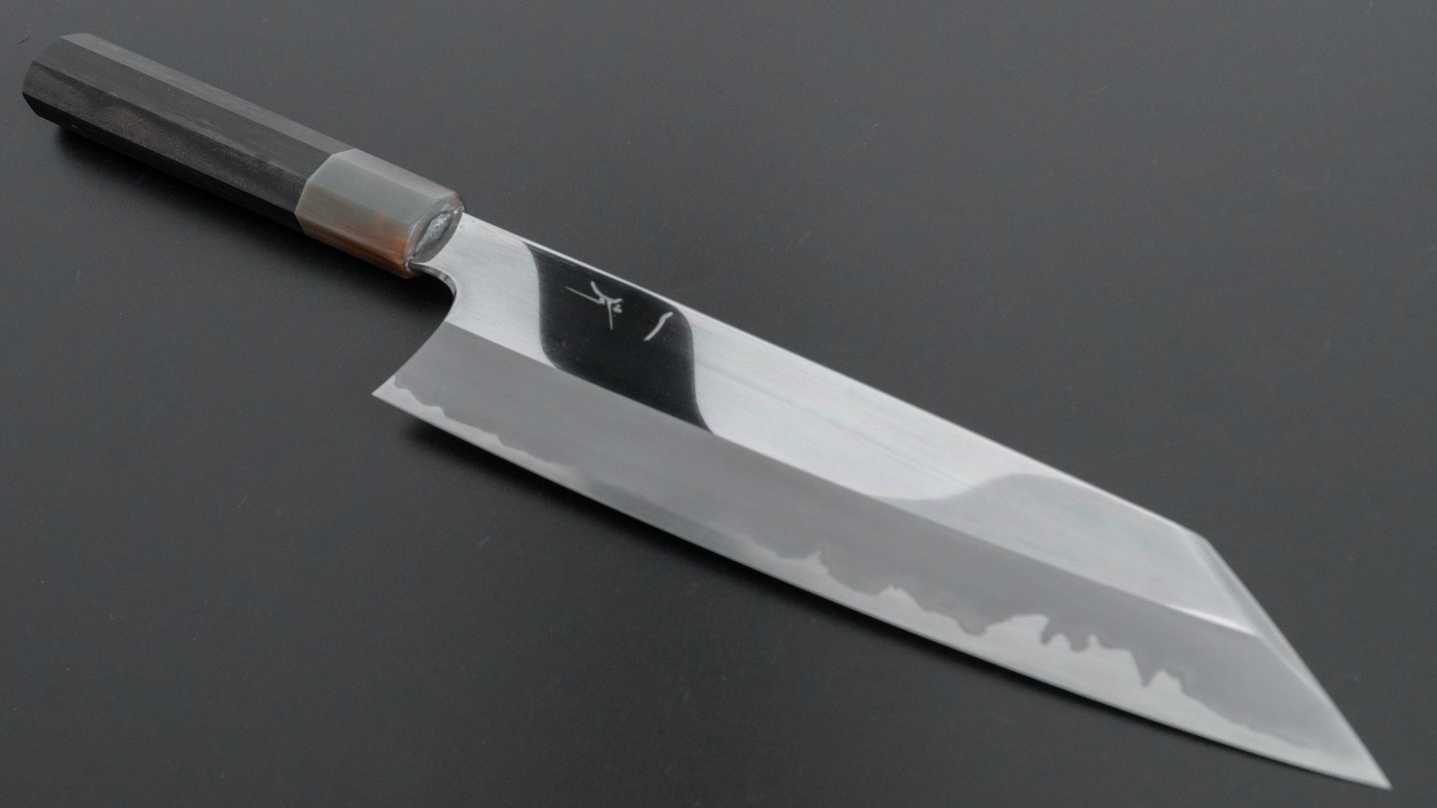 Hitohira Togashi White #1 Stainless Clad Kiritsuke Gyuto 240mm Chef Knife - Taihei Ebony Handle, Mirror Polished - Perfect for Sushi, Sashimi & Precision Japanese Cuisine