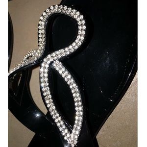 Jodie Rhinestone Swirl Sandals for Women - Sparkly Gladiator Summer Beach Wedding Shoes | Comfortable Strappy Heels for Parties, Vacations & Date Nights