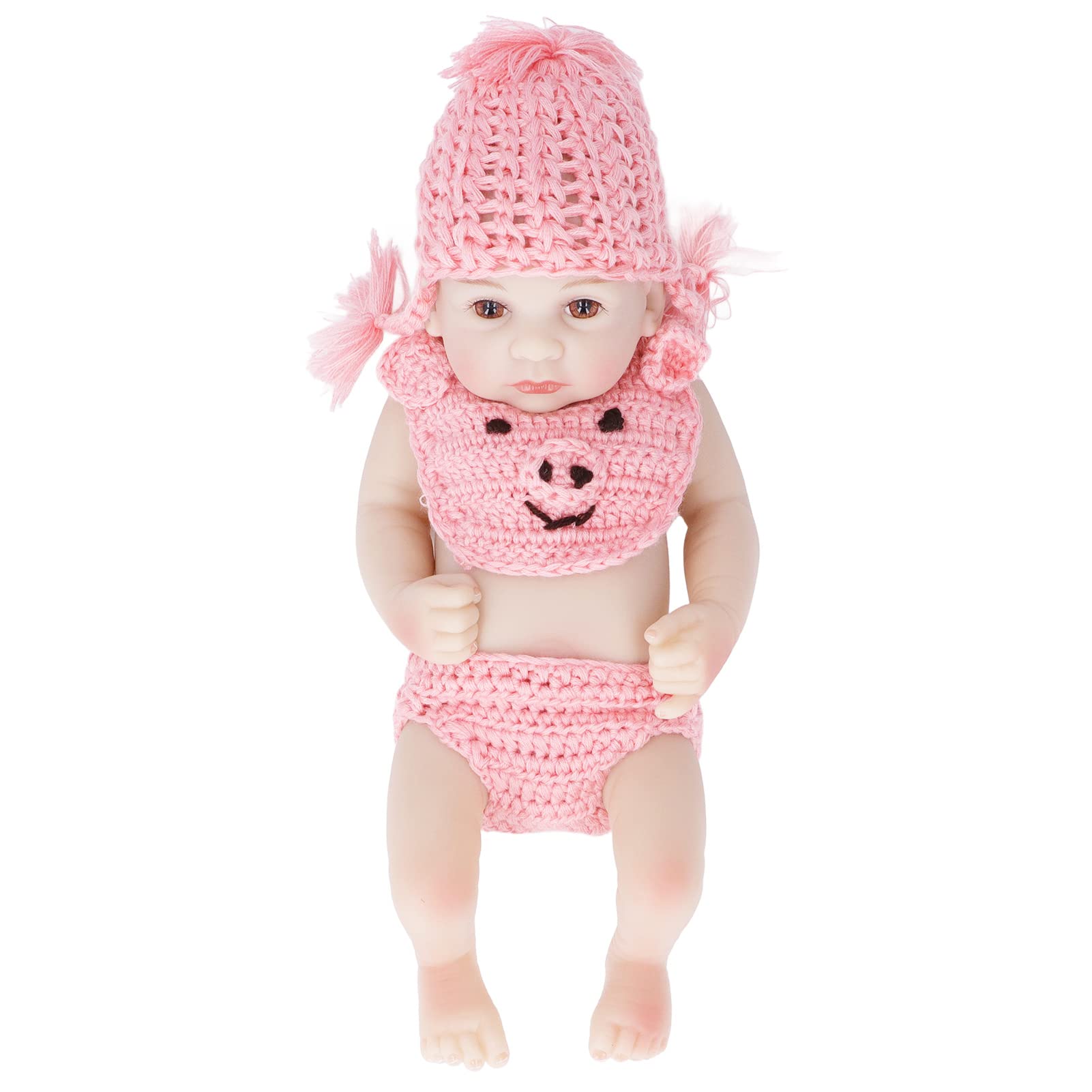 10 Inch Realistic Reborn Baby Doll - Lifelike Flexible Limbs, Soft Full Silicone Vinyl Newborn Girl Doll - Perfect Gift for Daughters, Mothers, Birthdays, Weddings & Parties - Great for Collecting, Photography Props, Nursery Decor and Role Play Therapy