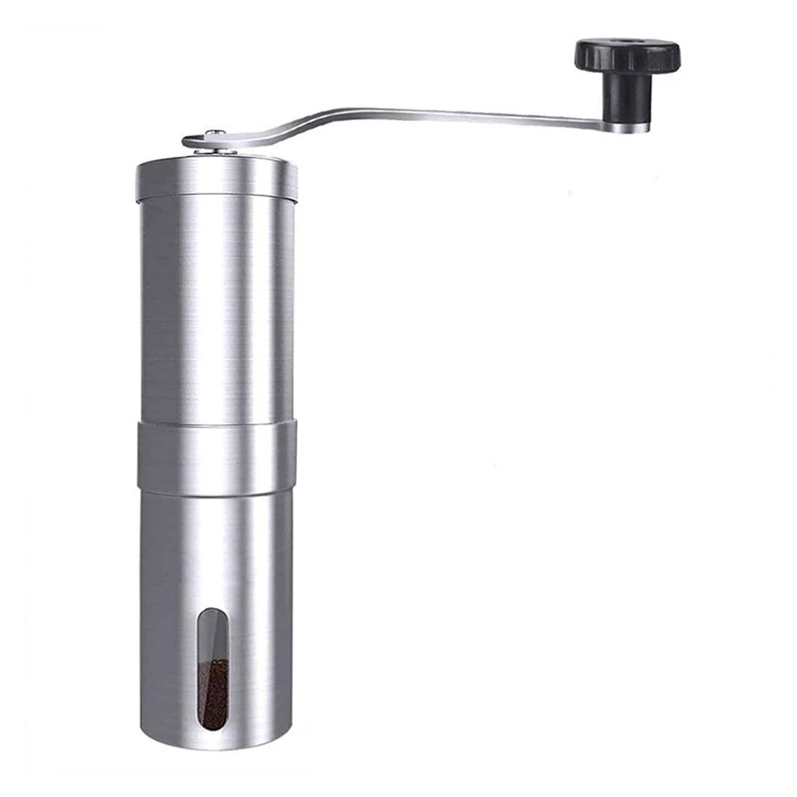 Premium Stainless Steel Manual Coffee Grinder - Portable Hand Crank Burr Mill for Fresh Coffee Beans, Perfect for Home, Office & Travel | Durable Kitchen Tool & Coffee Accessories
