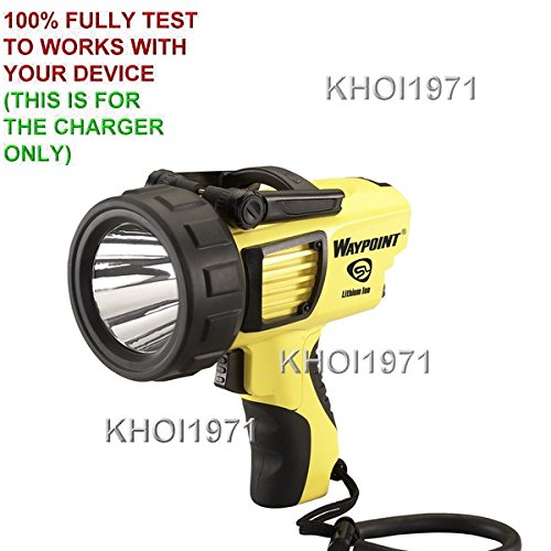Original Streamlight Waypoint Pistol Grip Spotlight AC Wall Charger Adapter - Compatible with Model 44910 & 44911 (Yellow Black-Trim) - Perfect for Marine, Hunting & Outdoor Night Use