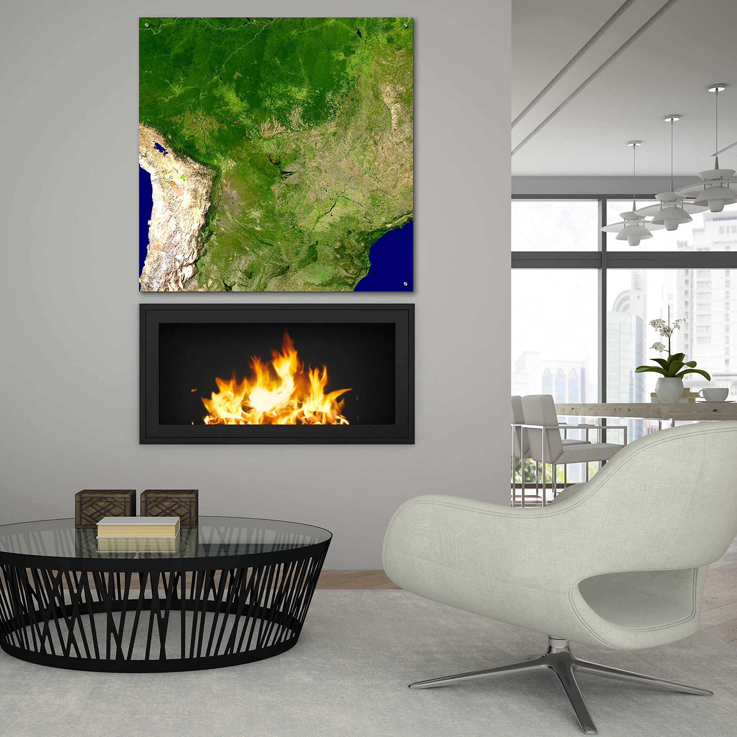 Epic Art 'Earth as Art: South America' Acrylic Glass Wall Art - 36x36 Inches Modern Home Decor for Living Room, Bedroom & Office - Stunning Landscape Photography Print