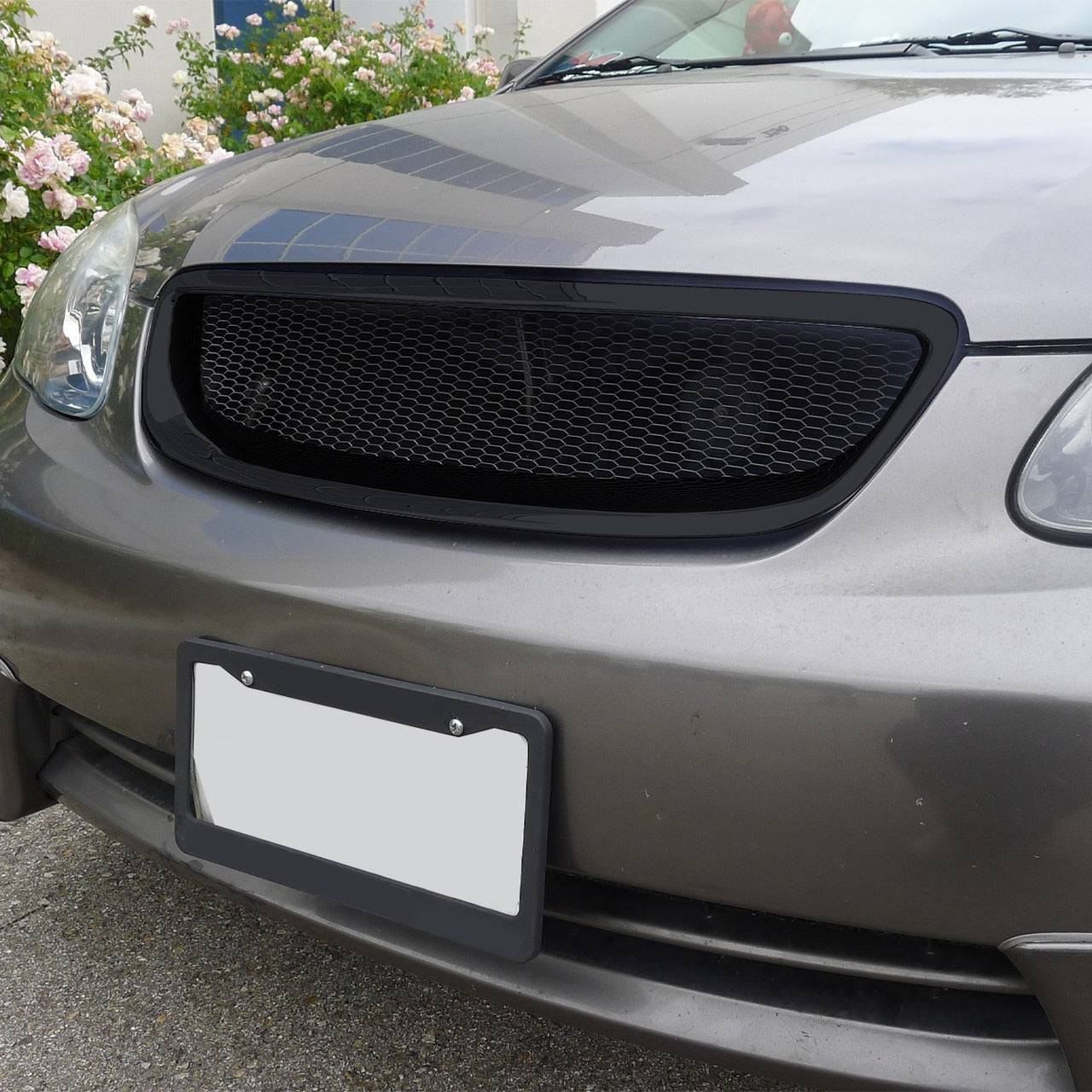 2003-2008 Toyota Corolla Black ABS Mesh Front Grille Replacement - Durable Car Exterior Upgrade for Enhanced Style & Protection | Perfect for Customization & Off-Road Adventures