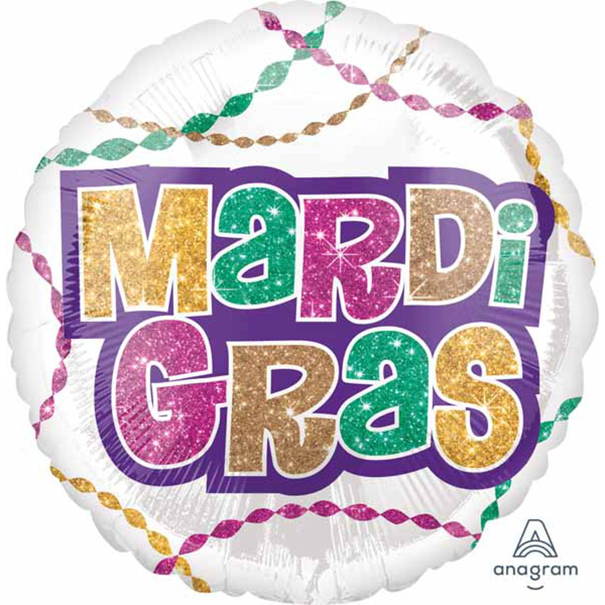 **40-Pack Mardi Gras Latex Balloons - 18 Inch Round, 40 Assorted Colors for Party Decorations, Festive Events & Celebrations**
