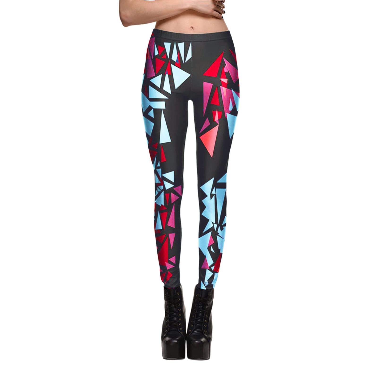 Women's Casual Sport Pants - High Waist Stretchy Yoga Leggings with Printing, Wide Leg Sweatpants for Fitness, Workout & Lounge Wear